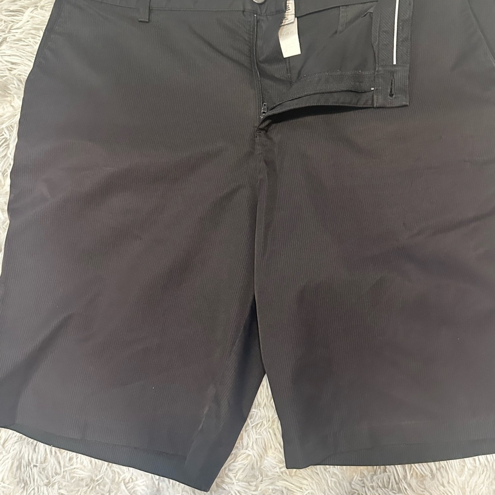 adidas Black Flat Front Shorts Casual Athletic Style